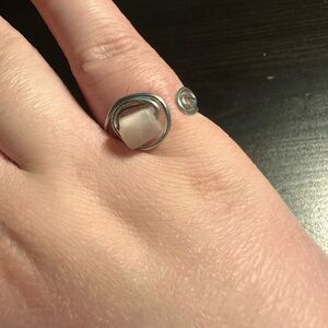 Handmade adjustable Pink Cat’s Eye ring